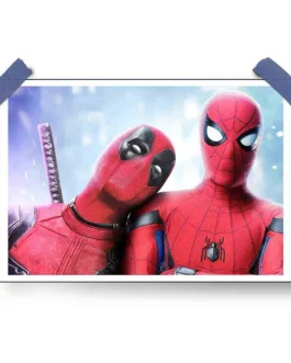 Spiderman and Deadpool Poster | Marvel Team-Up Wall Art