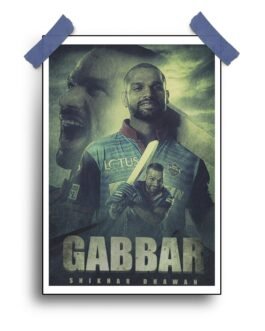 Gabbar Shikhar Dhawan Poster – 12″x18″ | Matte & Glossy Options