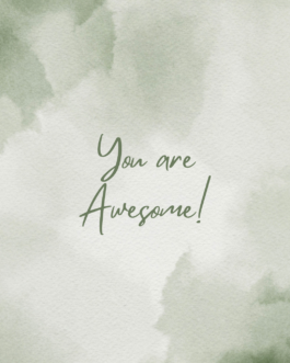 Radiant Confidence ‘You Are Awesome’ Aesthetic Photo Frame