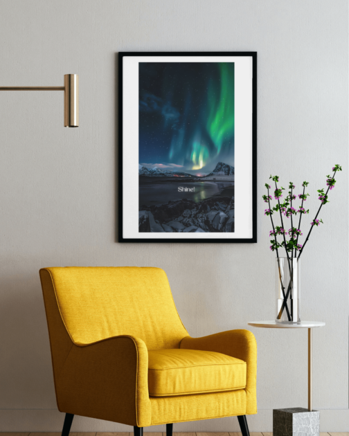 Northern Lights Shine Matt Coated Photo Frame