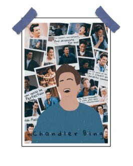 Chandler Bing Poster – Friends TV Show Artwork (12×18 inches)