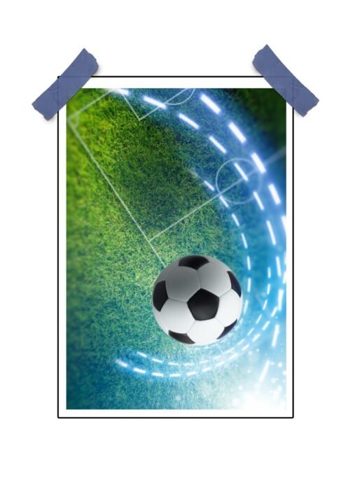 Football Art Poster - Soccer Stadium Wall Decor