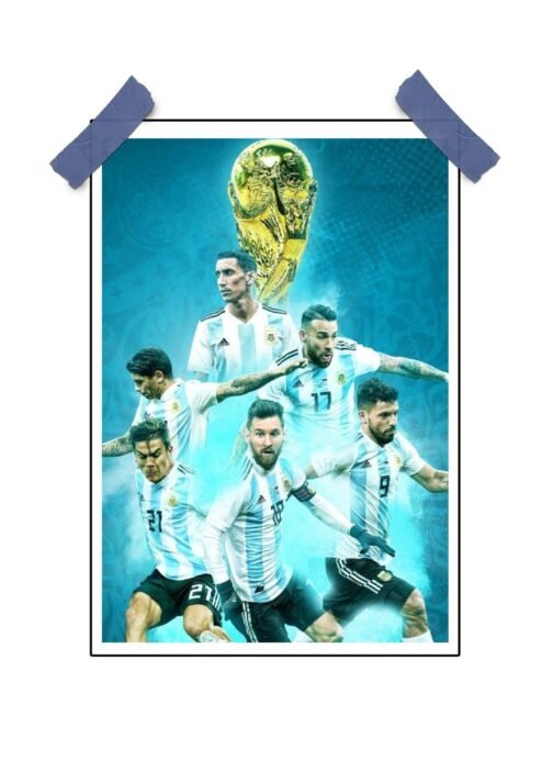 Argentina Football Legends Poster - Soccer Heroes Wall Art