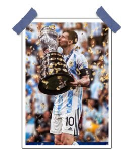 Lionel Messi Football World Cup Poster – Soccer Icon Wall Art