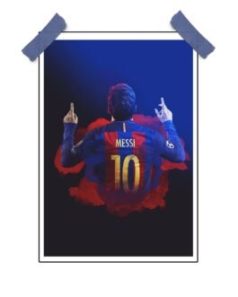 Messi FCB Poster – Lionel Messi FC Barcelona Wall Art