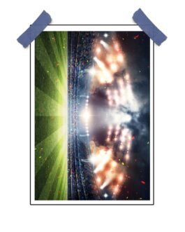 Football Stadium Poster – 12″x18″