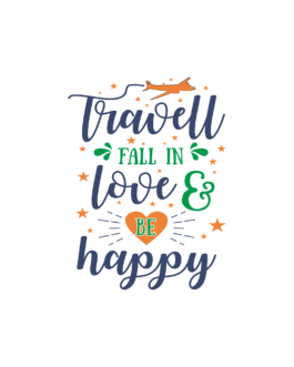 Wanderlust Love ‘Travel, Fall in Love, and Stay Happy’ Wall Frame