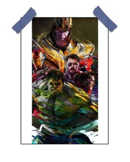 Superhero Poster – Marvel & DC Heroes – 12″x18″ Glossy/Matte Finish