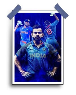 Virat Kohli Indian Cricket Poster 12″x18″ | Matte & Glossy Options