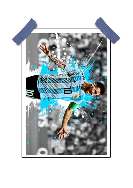 Lionel Messi Football Superstar Poster 12"x18" Glossy/Matte