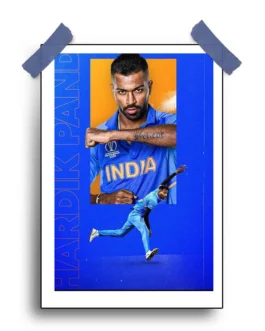 Hardik Pandya Wall Poster – 12″x18″ | Matte & Glossy Options