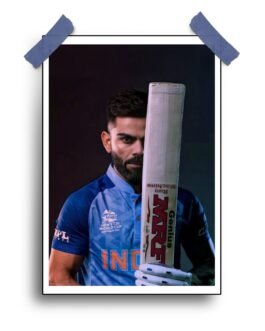 Virat Kohli Bat Poster – 12″x18″ | Matte & Glossy Options