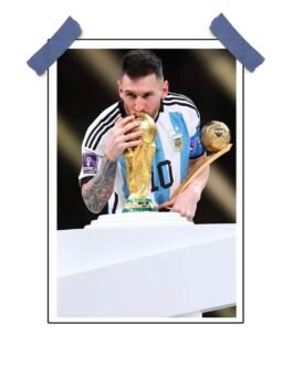 Messi’s Cup Kiss Football Poster – 12″x18″ Glossy & Matte Finish