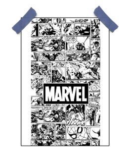 Superhero Poster – Marvel & DC Heroes – 12″x18″ Glossy/Matte Finish