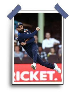 Virat Kohli Fielding Ball Throwing Poster – 12″x18″ | Matte & Glossy Options