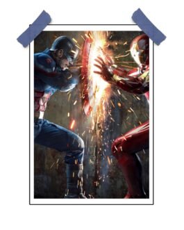 Superhero Poster – Marvel & DC Heroes – 12″x18″ Glossy/Matte Finish