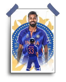 Best Hardik Pandya Poster – 12″x18″ | Matte & Glossy Options