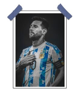 Messi Football Player Art Poster – 12″x18″