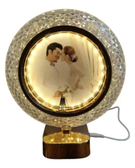 Golden Moon Crystal LED Photo Frame