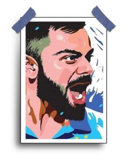 Virat Kohli Art Poster – 12″x18″ | Matte & Glossy Options