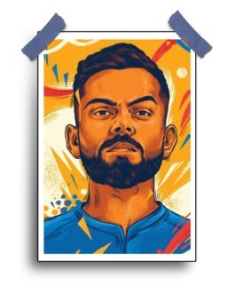 Virat Kohli Painted Poster – 12″x18″ | Matte & Glossy Options