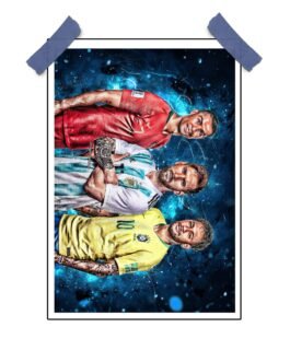 Messi & Ronaldo Art Poster – Football Legends Unite