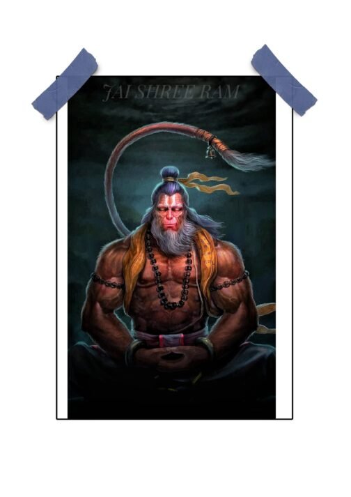 Hanumanji Poster - 12"x18" | Matte & Glossy Options