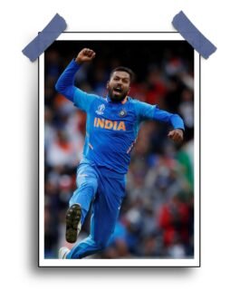 Hardik Pandya Wicket Celebration Poster – 12″x18″ | Matte & Glossy Options