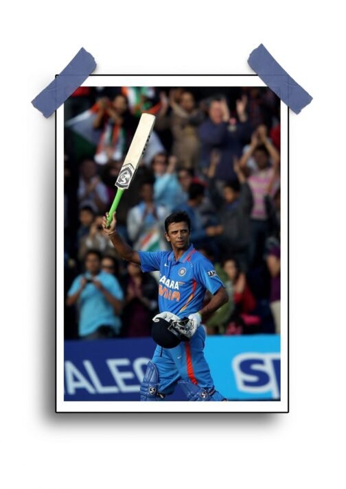 Rahul Dravid Poster The Wall's Cricket Wall Art | Matte & Glossy Options