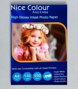 A4 High Glossy Inkjet Photo Paper 130gsm – 100 Sheets