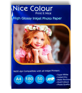 A4 High Glossy Inkjet Photo Paper 180gsm – 50 Sheets