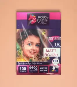 4×6 Matt Inkjet Paper 230gsm – 100 Sheets