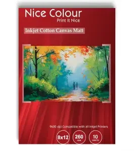 A4 Inkjet Cotton Canvas Matte Paper 260gsm – 10 Sheets