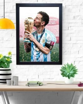 “Legendary Lionel Messi World Cup Poster Frame: Celebrate Soccer Greatness”