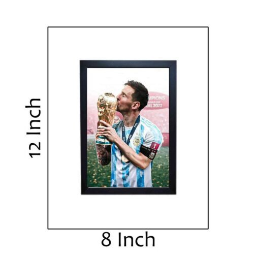 "Legendary Lionel Messi World Cup Poster Frame: Celebrate Soccer Greatness" - Image 3