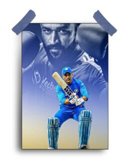 “Unforgettable MS Dhoni: 12×18 Poster Celebrating Cricket Greatness”