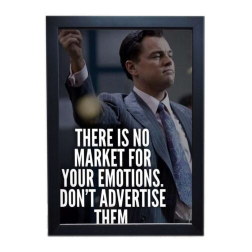 "Wolf of Wall Street Motivational Quote 8x12 Inch Matt Coated Photo/Poster Frames: Inspire Ambition"