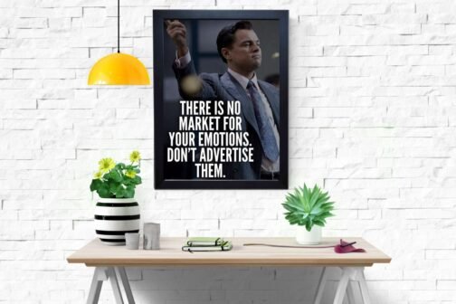 "Wolf of Wall Street Motivational Quote 8x12 Inch Matt Coated Photo/Poster Frames: Inspire Ambition" - Image 2