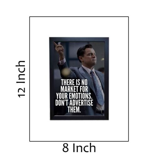 "Wolf of Wall Street Motivational Quote 8x12 Inch Matt Coated Photo/Poster Frames: Inspire Ambition" - Image 3