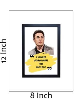 “Elon Musk (Tesla) 8×12 Inch Matt Coated Photo/Poster Frames: Celebrating Innovation and Electric Dreams”