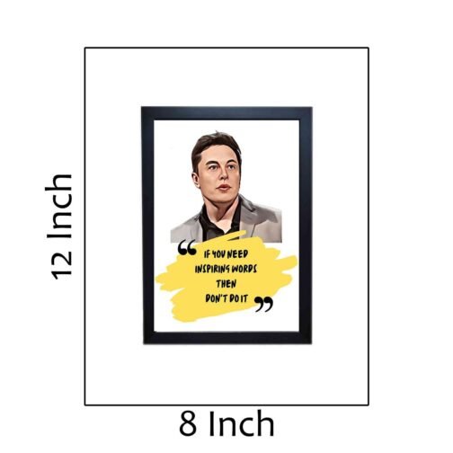 "Elon Musk (Tesla) 8x12 Inch Matt Coated Photo/Poster Frames: Celebrating Innovation and Electric Dreams" - Image 2