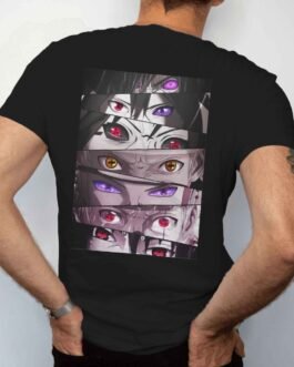 Black Cotton Tshirt For Men (Anime Essence Black Tee: Where Cotton Meets Anime Artistry)