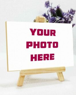 Customized Canvas Standee Frame with Pine Wood Stand – Personalized Picture Upload