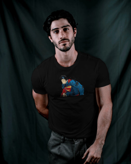 Black Tshirt For Men (Ultimate Superman Emblem Black T-Shirt: Channel Your Inner Hero)