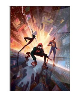 “Across the Spider-Verse Canvas Art in Glass Acrylic Frame – Marvelous Multiverse Decor” A4 SIZE