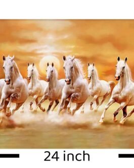 7 Horse Running Canvas Poster – 16×24 Inches