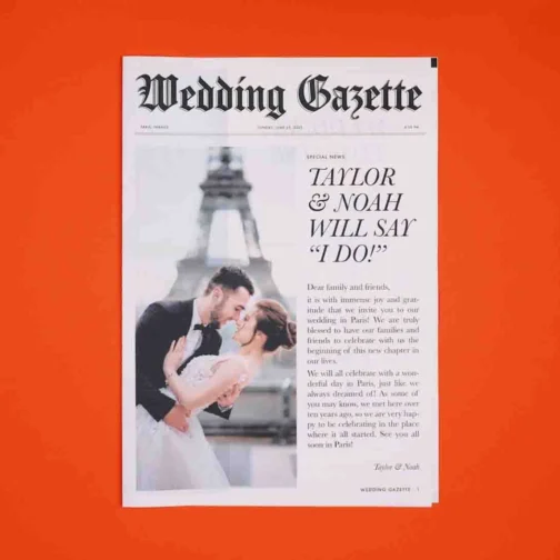 Weddding Newspaper